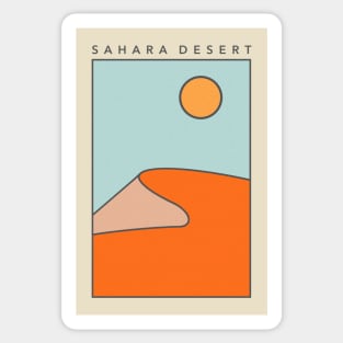 Minimal Style 'Sahara Desert' Illustration Artwork Sticker